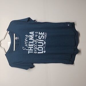 RBX Live.Life.Active sz M peacock blue, every Thelma needs a Louise t-shirt
